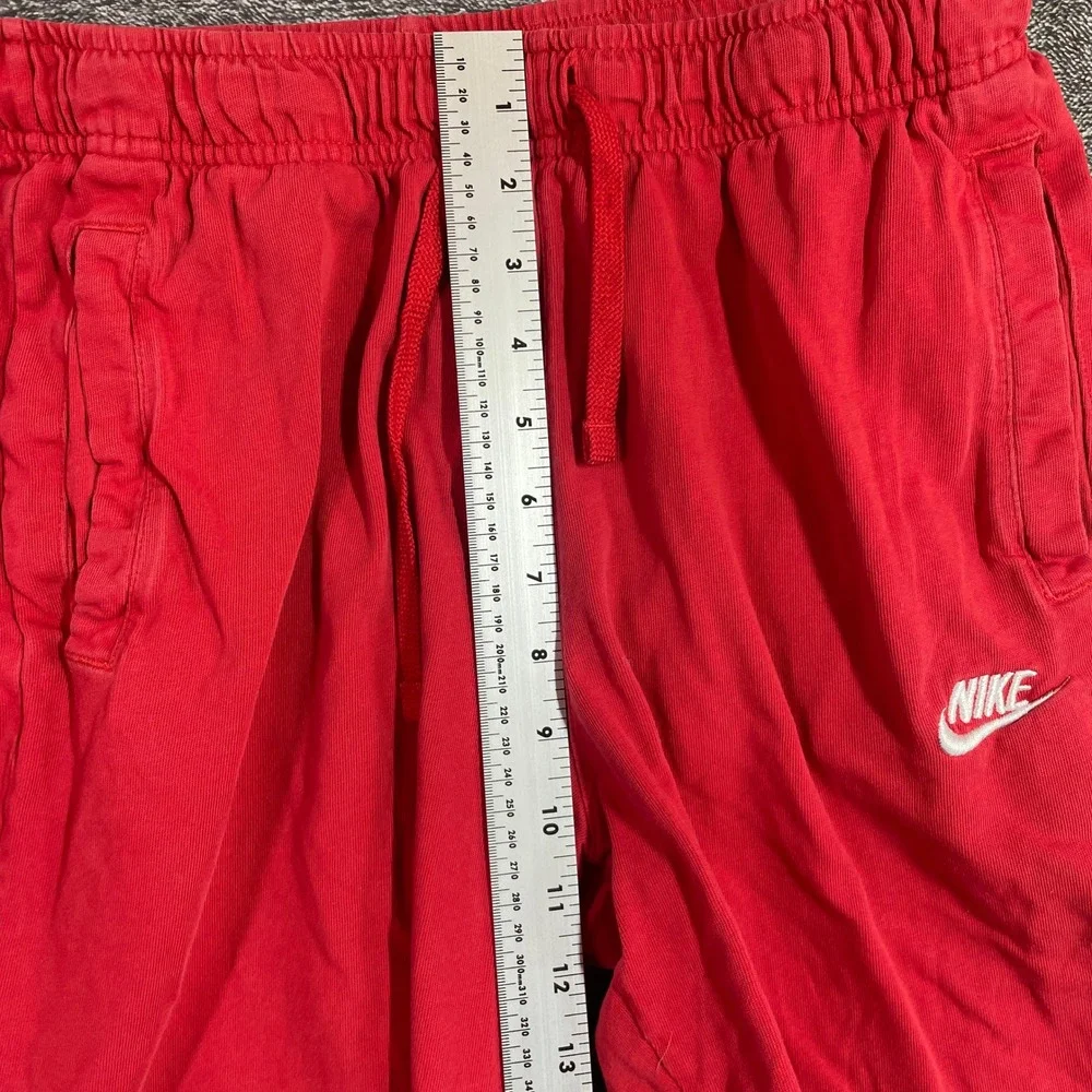 Nike Shorts Mens S Sportswear Jersey Red Cotton Drawstring Pockets